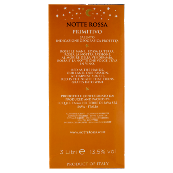 Notte Rossa Primitivo Salento IGP 3 Litri