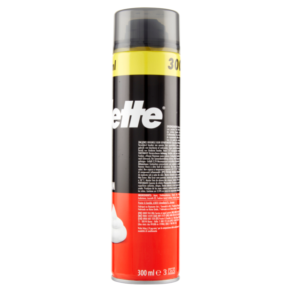 Gillette Schiuma da Barba da Uomo Classic con Profumo Originale, 300 ml