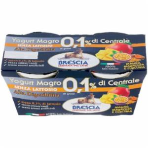 Centrale del Latte di Brescia Yogurt 0.1% Mango e Curcuma Senza Lattosio 250g
