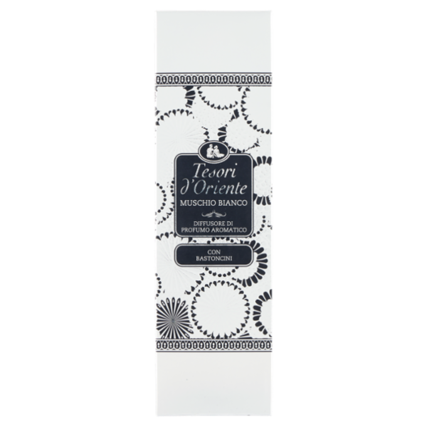 Tesori d'Oriente Muschio Bianco Diffusore di Profumo Aromatico con Bastoncini 200 ml