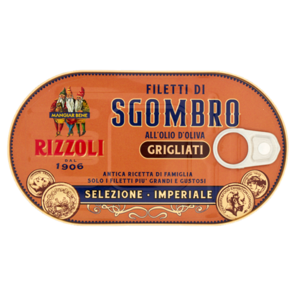 Rizzoli Filetti di Sgombro all'Olio d'Oliva Grigliati Selezione Imperiale 160 g