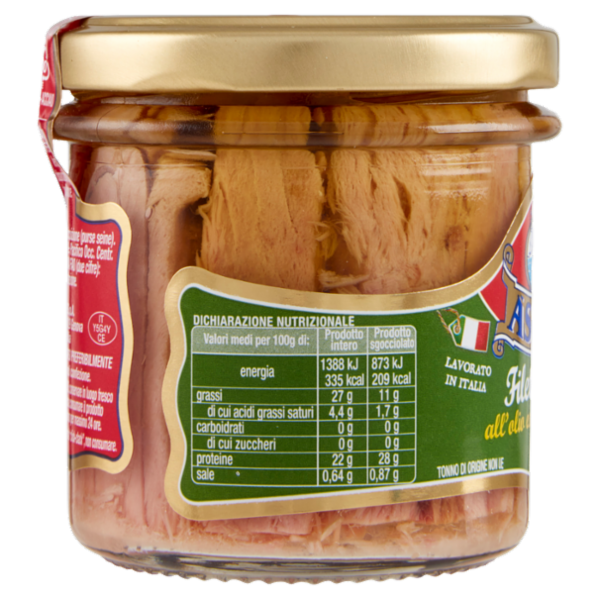 Asdomar Filetti di Tonno all'olio extravergine di oliva Biologico 150 g