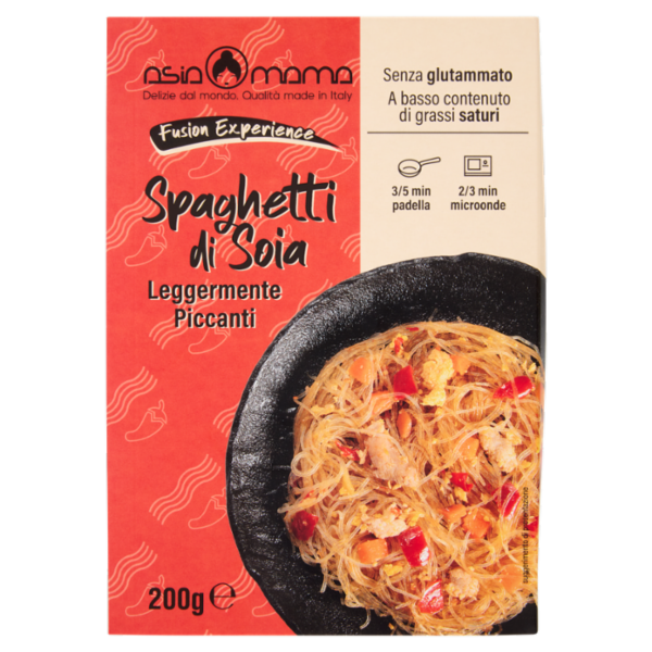 asia mama Fusion Experience Spaghetti di Soia Leggermente Piccanti 200 g