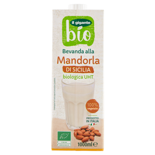 IL GIGANTE bio Bevanda alla Mandorla di Sicilia biologica UHT 1000 ml