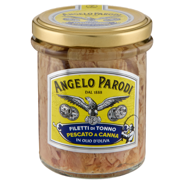 Angelo Parodi Filetti di Tonno Pescato a Canna in Olio d'Oliva 178 g
