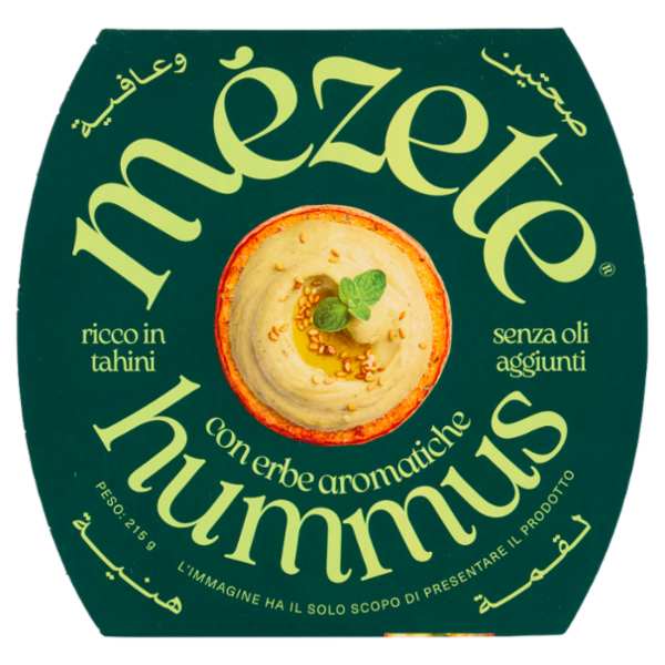 mézete hummus con erbe aromatiche 215 g