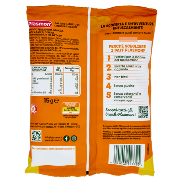 Plasmon i Paff Banana 15 g