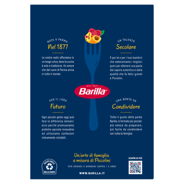 Barilla Pasta Piccolini Mini Pipe Rigate 500g