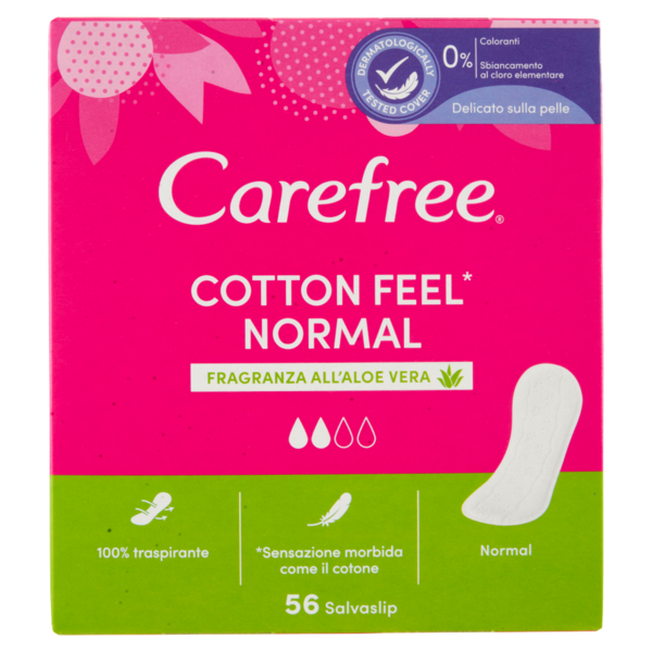 Carefree Cotton Feel* Normal Fragranza all'Aloe Vera Salvaslip 56 pz