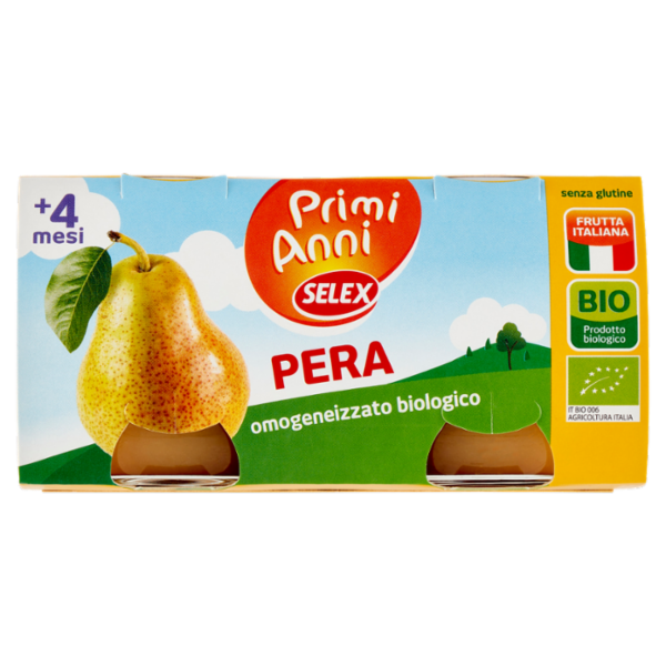 Selex Primi Anni Omogeneizzato di Pera Biologico 2x100 g