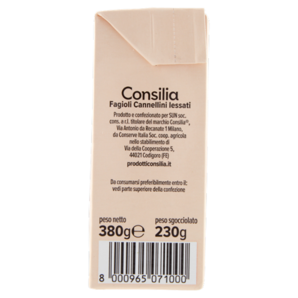 Consilia Fagioli Cannellini Lessati 380 g