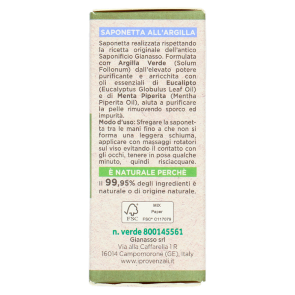 I Provenzali Saponetta Vegetale Argilla 100 g