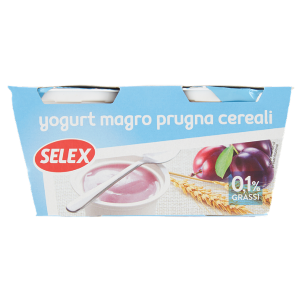 Selex Yogurt Magro Prugne e Cereali 2x125 g