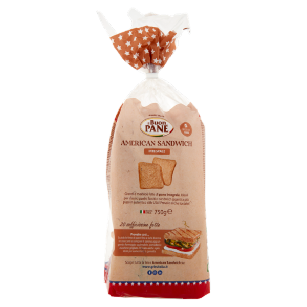 il Buon Pane American Sandwich Integrale 20 fette 750 g