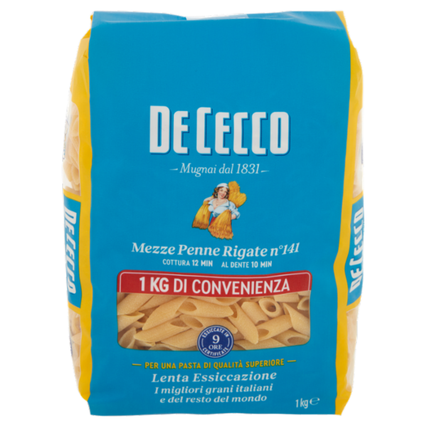 De Cecco Mezze Penne Rigate n°141 1 kg
