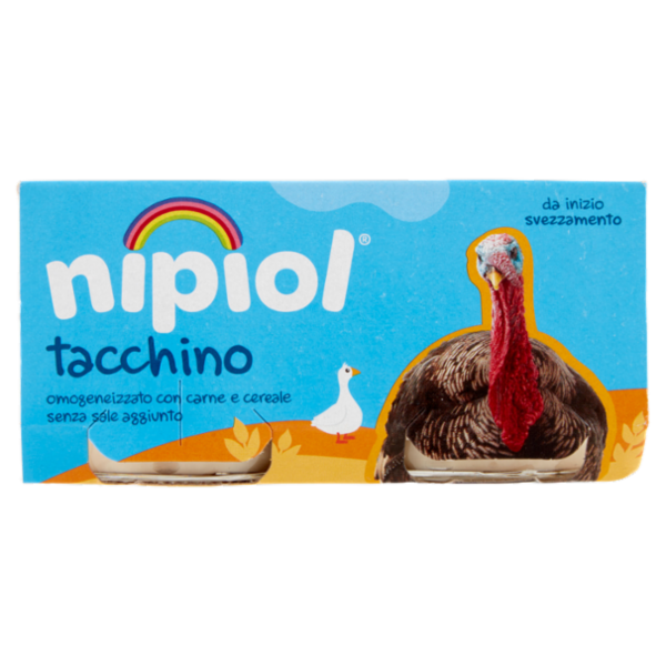 nipiol tacchino omogeneizzato con carne e cereale 2 x 80 g