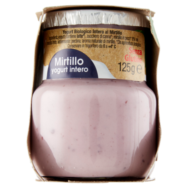 Centrale del Latte di Roma Mirtillo yogurt intero da Agricoltura Biologica 2 x 125 g