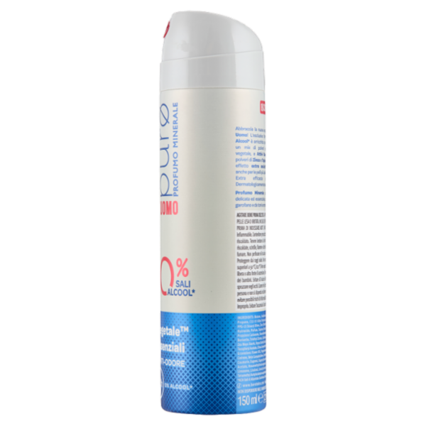Borotalco Uomo purø Profumo Minerale Deo 0% Sali 150 ml