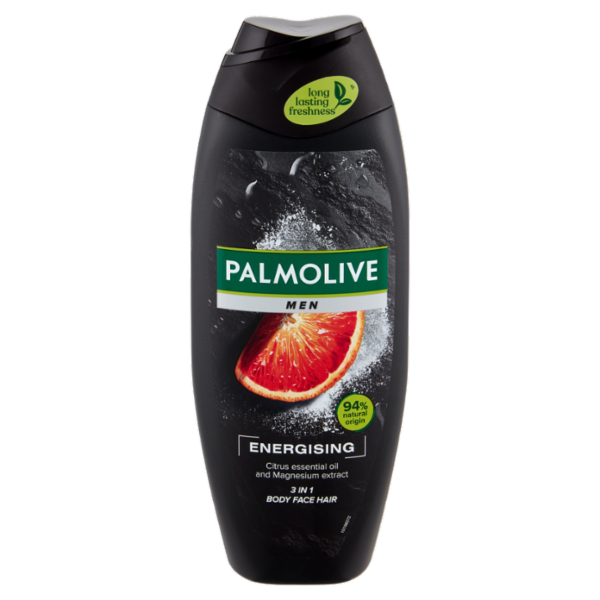 Palmolive bagnoschiuma Men Energising 3 in 1 con oli essenziali 500 ml