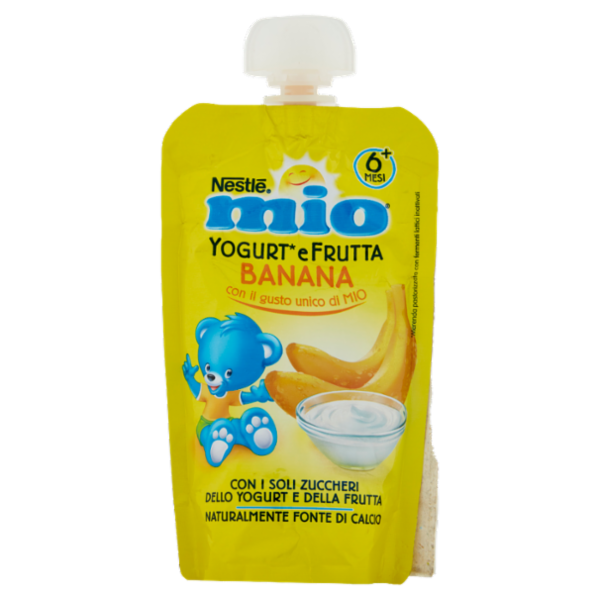 NESTLÉ MIO Merenda da spremere Yogurt e Frutta Banana pouch 100 g