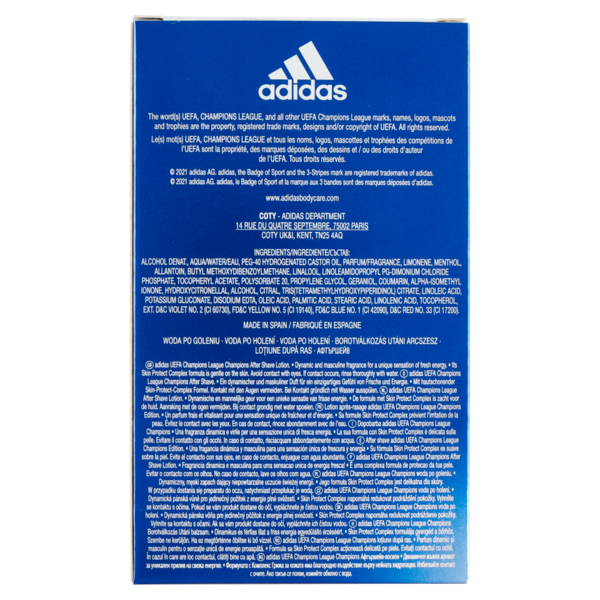 adidas UEFA Champions League Champions After Shave 100 mL