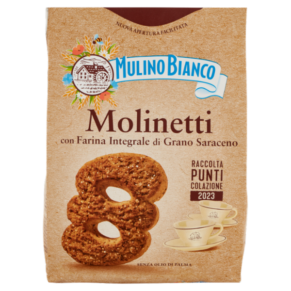 Mulino Bianco Molinetti Biscotti con Farina Integrale di Grano Saraceno 800g