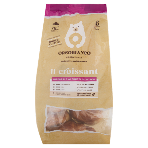 Orsobianco Essenza il Croissant integrale frutti di bosco 6 pezzi 350 g