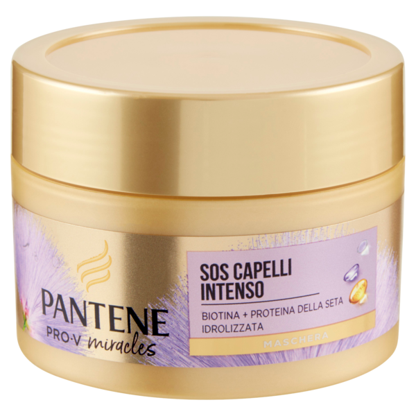 Pantene Maschera Capelli Miracles SOS Capelli Intenso con Biotina+Proteina Seta Idrolizzata 160 ml