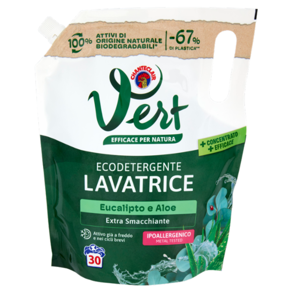 Vert di Chanteclair Ecodetergente Lavatrice Eucalipto e Aloe 1200 ml