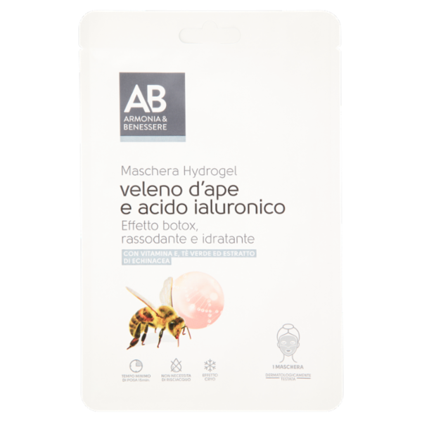 Armonia & Benessere Maschera Viso Hydrogel con Veleno D'Ape e Acido Ialuronico