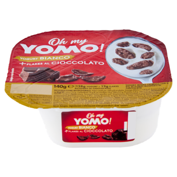 Oh my Yomo! Yogurt Bianco + Flakes al Cioccolato 140 g