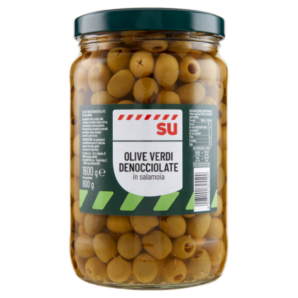 Sù Olive Verdi Denocciolate in Salamoia 1,6 kg