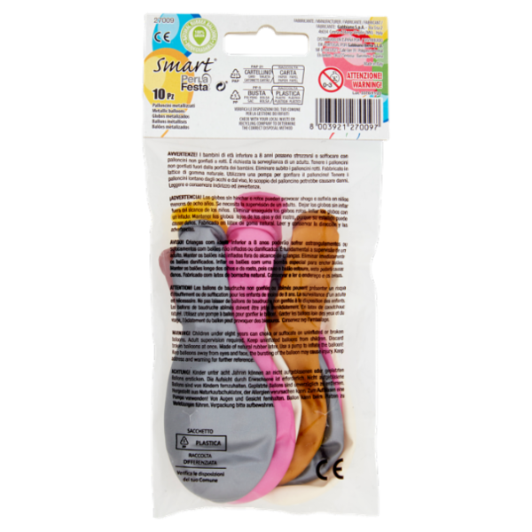 Smart PerLa Festa Palloncini Metallizzati 10 pz