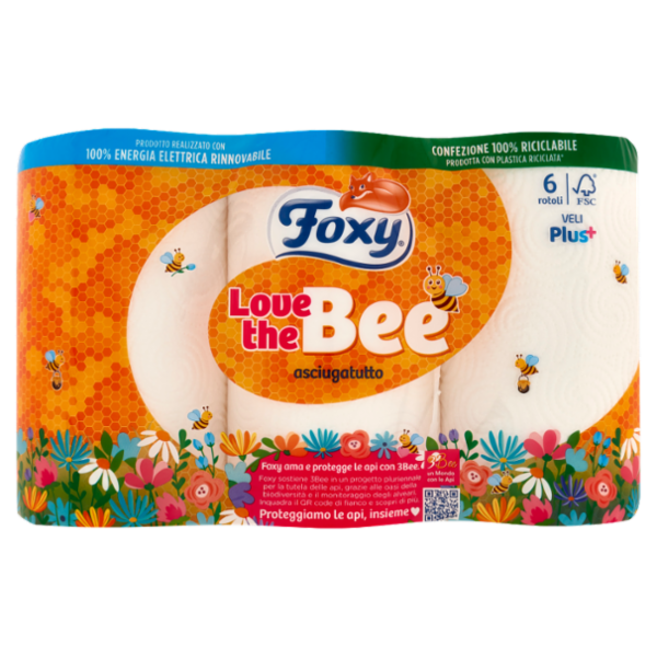 Foxy Love the Bee asciugatutto 6 pz