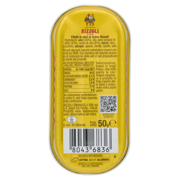 Rizzoli Alici in Salsa Rizzoli 50 g