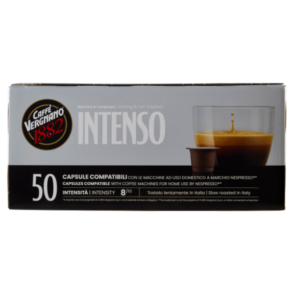 Caffè Vergnano 1882 Intenso Capsule Compatibili Nespresso* 50 x 5 g