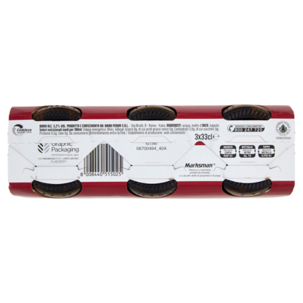 Peroni Gran Riserva Rossa Birra 3 x 33 cl