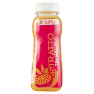 OrtoRomi Estratto Tropicale Frutto Della Passione, Mango, Ananas, Banana e Mela 250 Ml