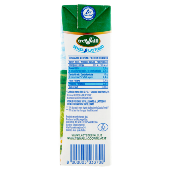 treValli Senza Lattosio Besciamella Leggera Alta Digeribilità 500 ml
