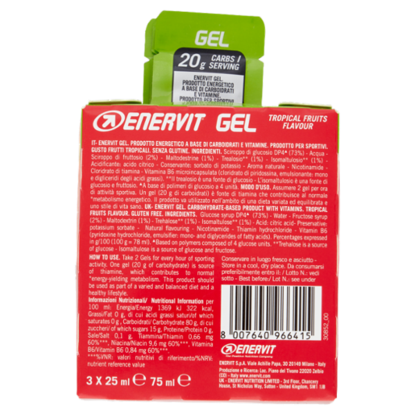 Enervit Gel Tropical Fruits Flavour 3 x 25 ml