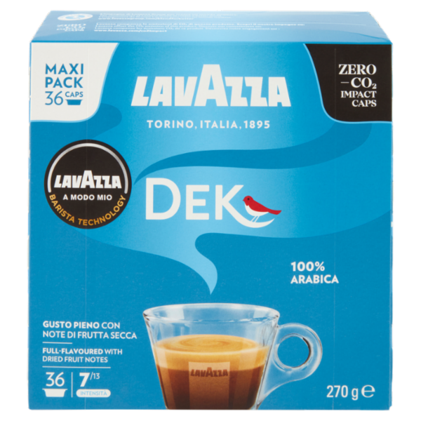 Lavazza A Modo Mio Dek 36 Capsule 270 g
