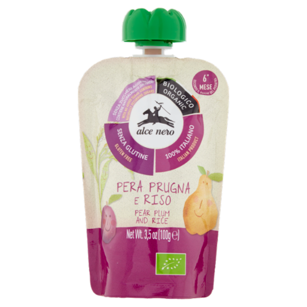 alce nero Pera Prugna e Riso 100 g