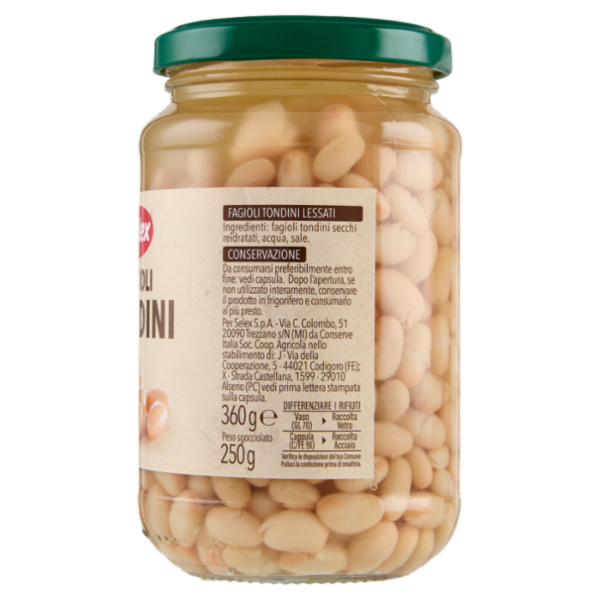 Selex Fagioli Tondini Lessati 360 g