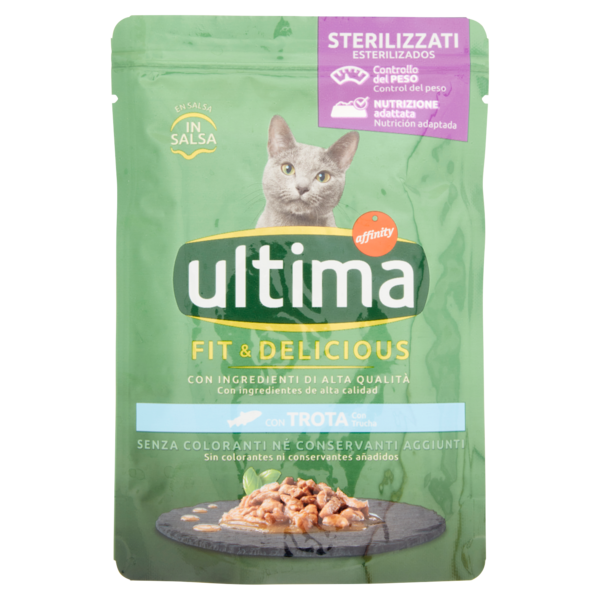 ultima Cat Sterilizzati Fit & Delicious con Trota in Salsa 85 g