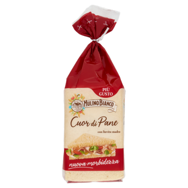 Mulino Bianco Cuor di Pane Pane Bianco Ideale per Tramezzino Nuova Morbidezza 325g