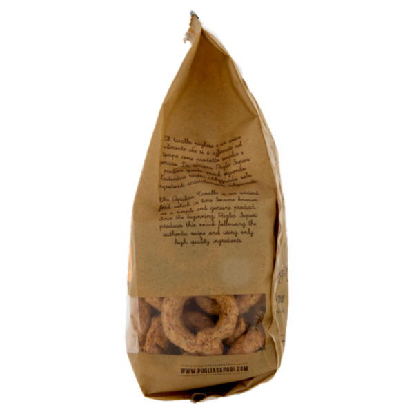 Puglia Sapori I Classici Taralli Specialità 100% Integrale 250 g