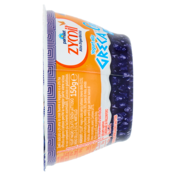 ZYMIL Alta Digeribilità Senza Lattosio Yogurt alla Greca Zero Grassi Mirtilli 150g