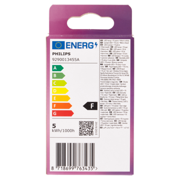 Philips Led sfera vetro 40W E14 2700K