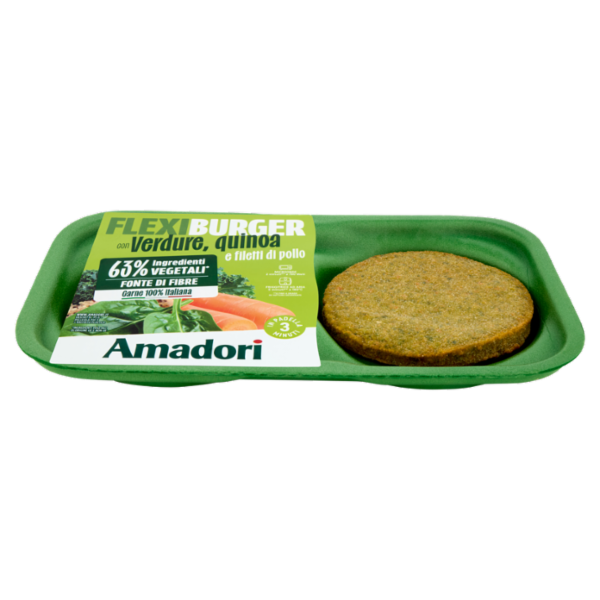 Amadori Flexi Burger con Verdure, quinoa e filetti di pollo 0,190 kg