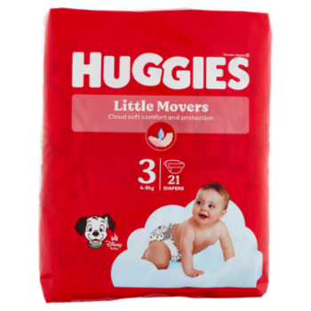Huggies Little Movers Pannolini 3 4-9 Kg 21 Pz